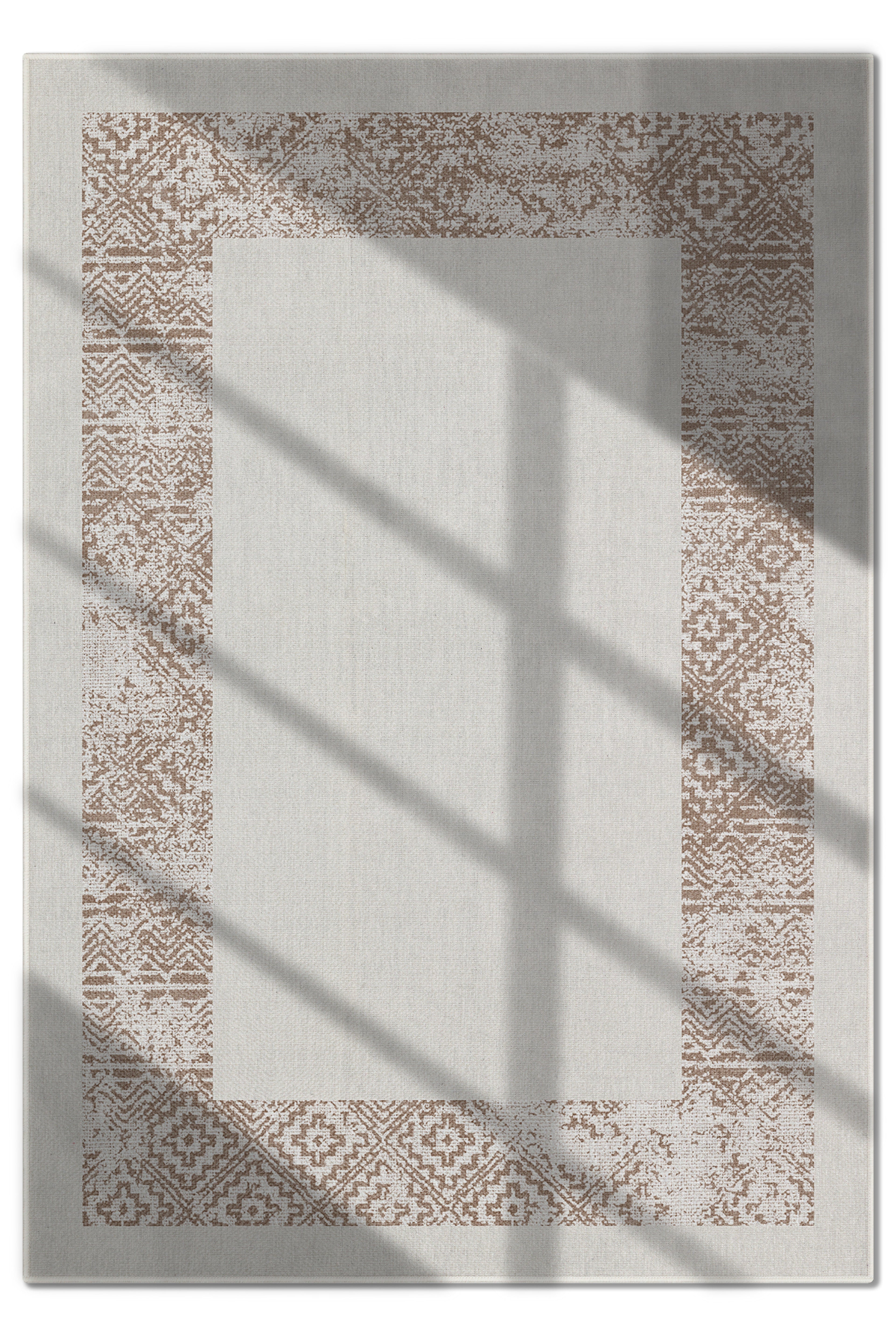 Arte M140-01 Modern Geometrik Desenli Dekoratif Dokuma Halı