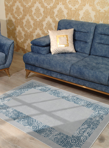 Arte M140-03 Modern Geometrik Desenli Dekoratif Dokuma Halı