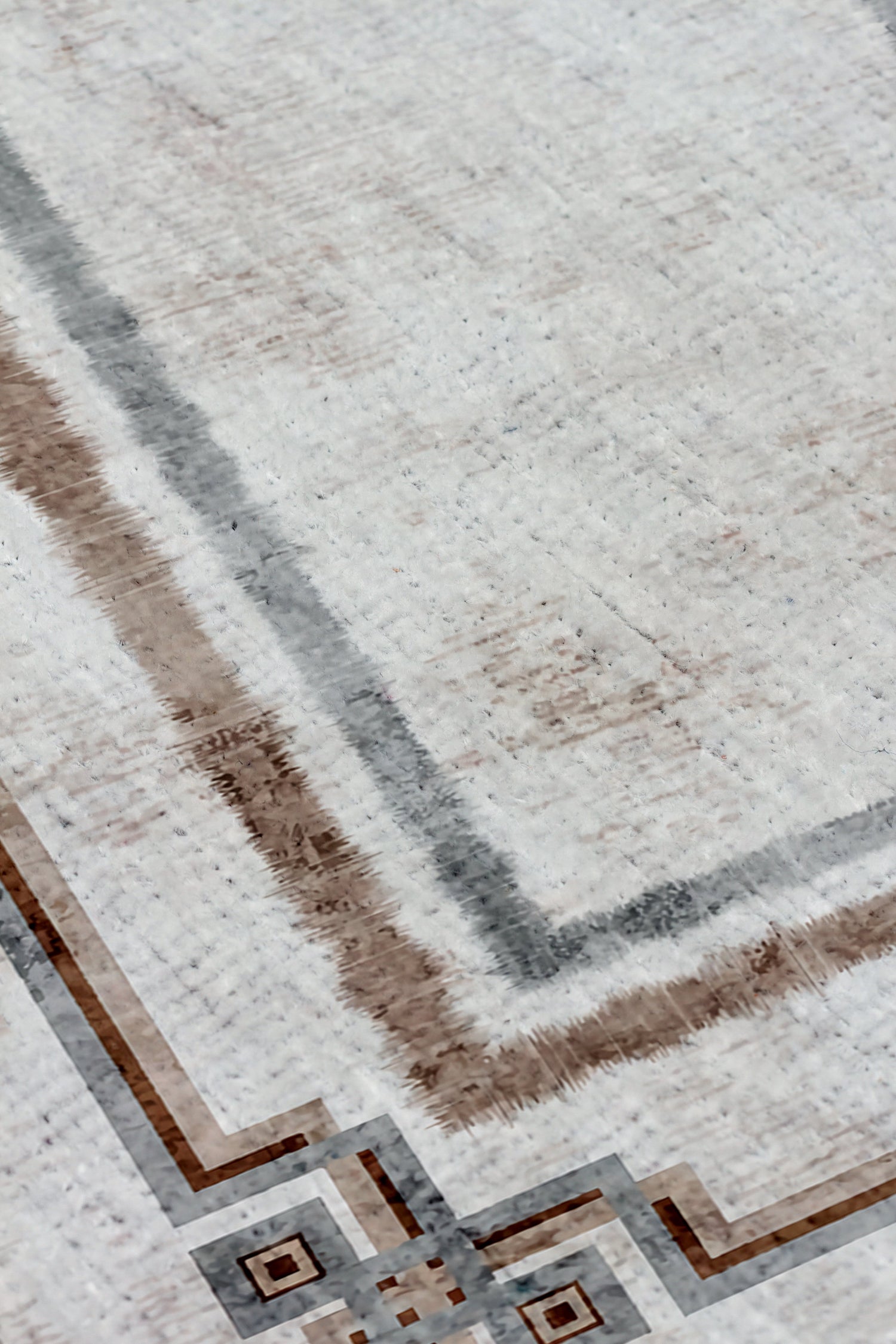 Arte M223-00 Çerçeveli Çizgili Dekoratif Dokuma Halı