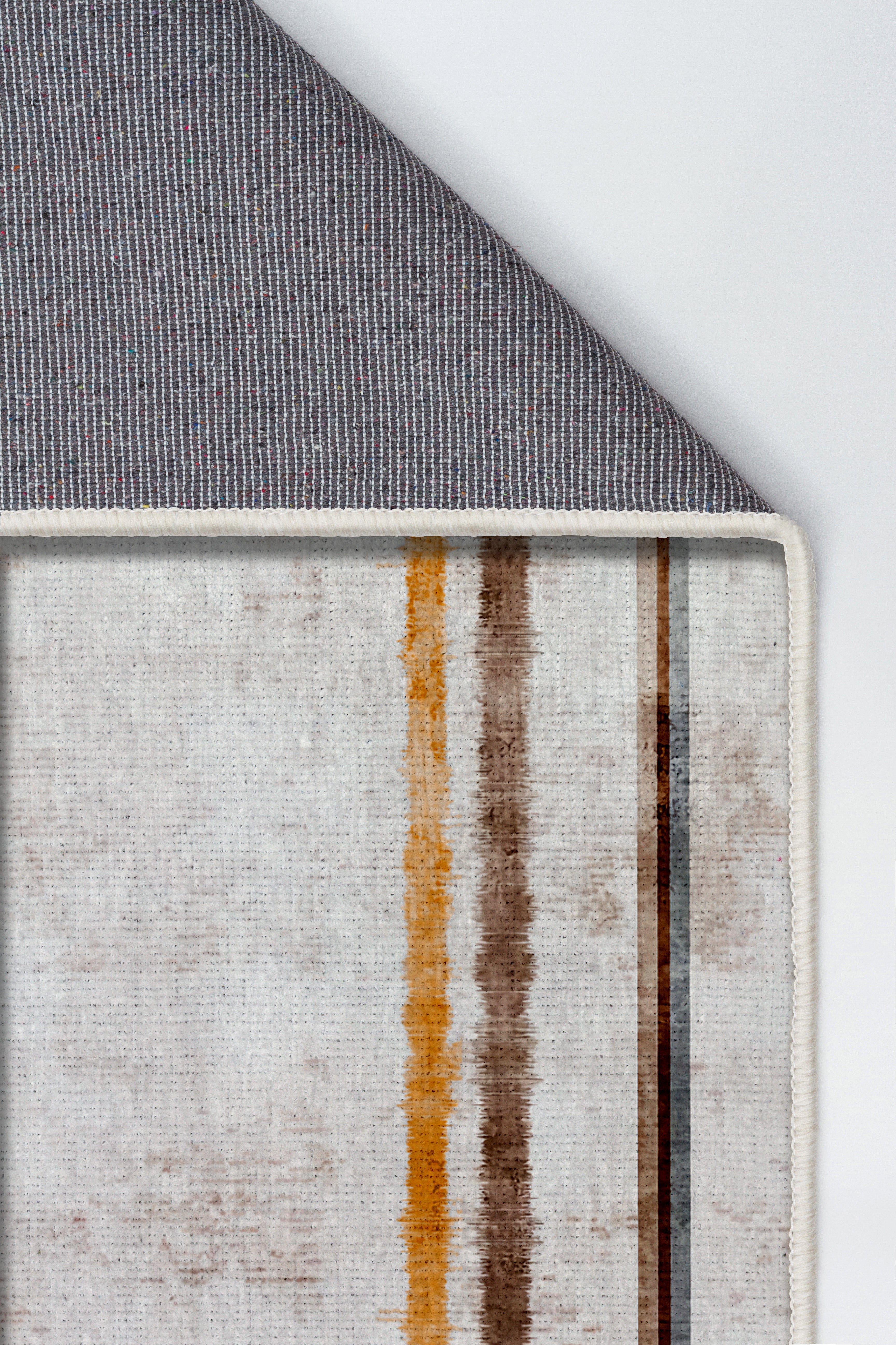 Arte M223-01 Çerçeveli Çizgili Dekoratif Dokuma Halı