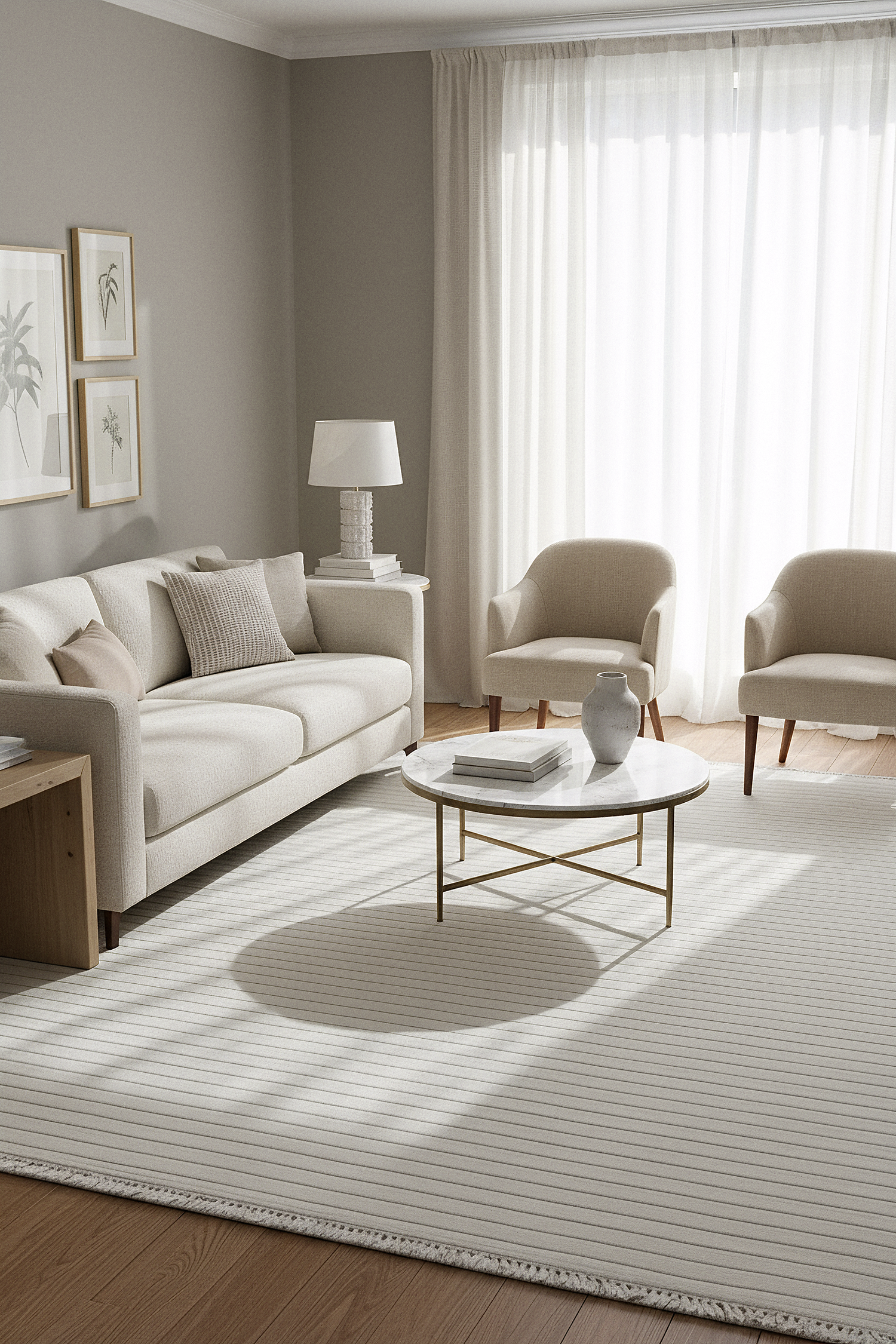 MİLAS T-JP55 KREM Kabartmalı Modern Geometrik Desenli Salon Koridor Mutfak Halısı