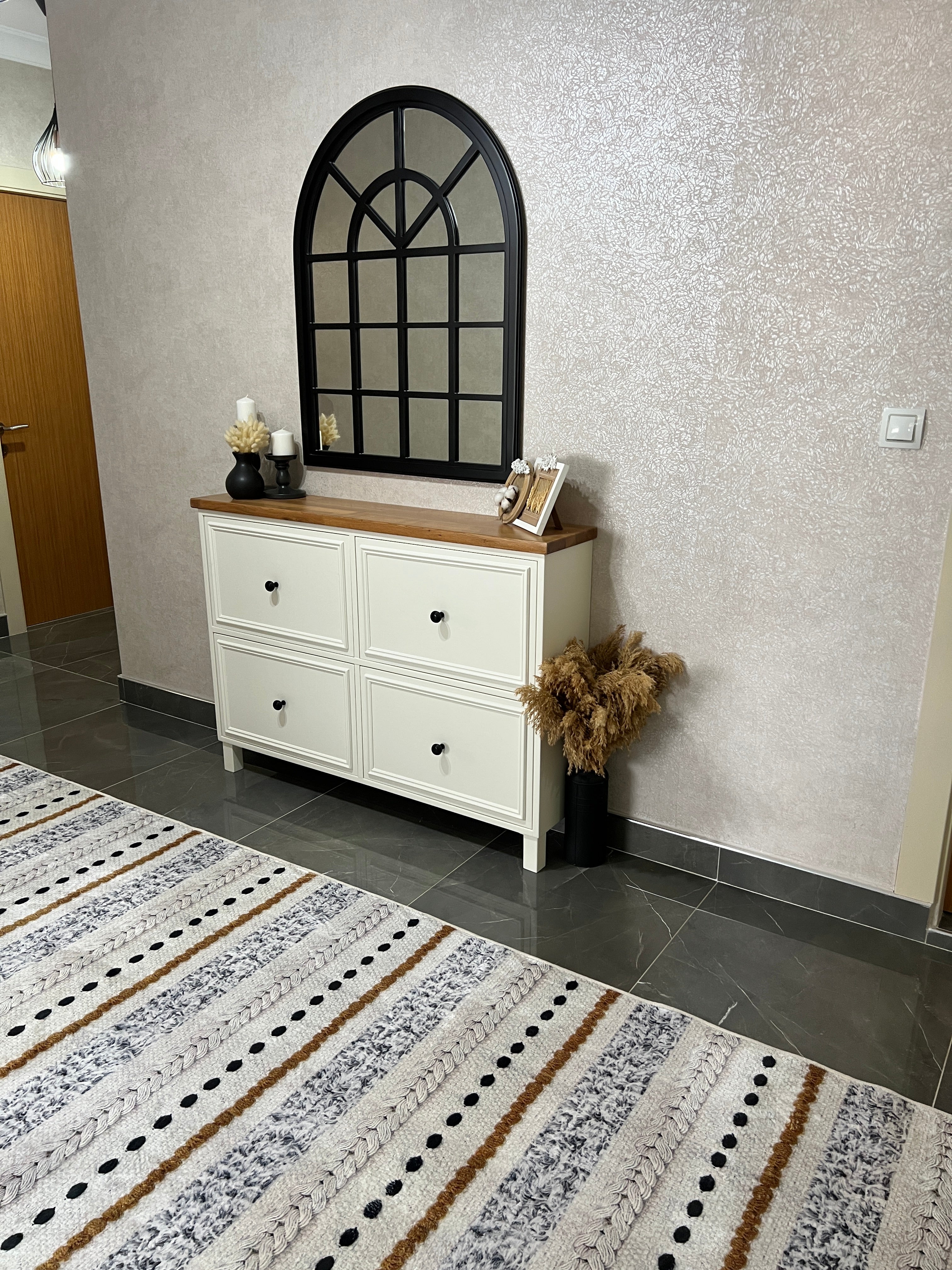 NİSAN - %100 Pamuk Dokuma Taban Makinede Yıkanabilir Kaymaz Halı