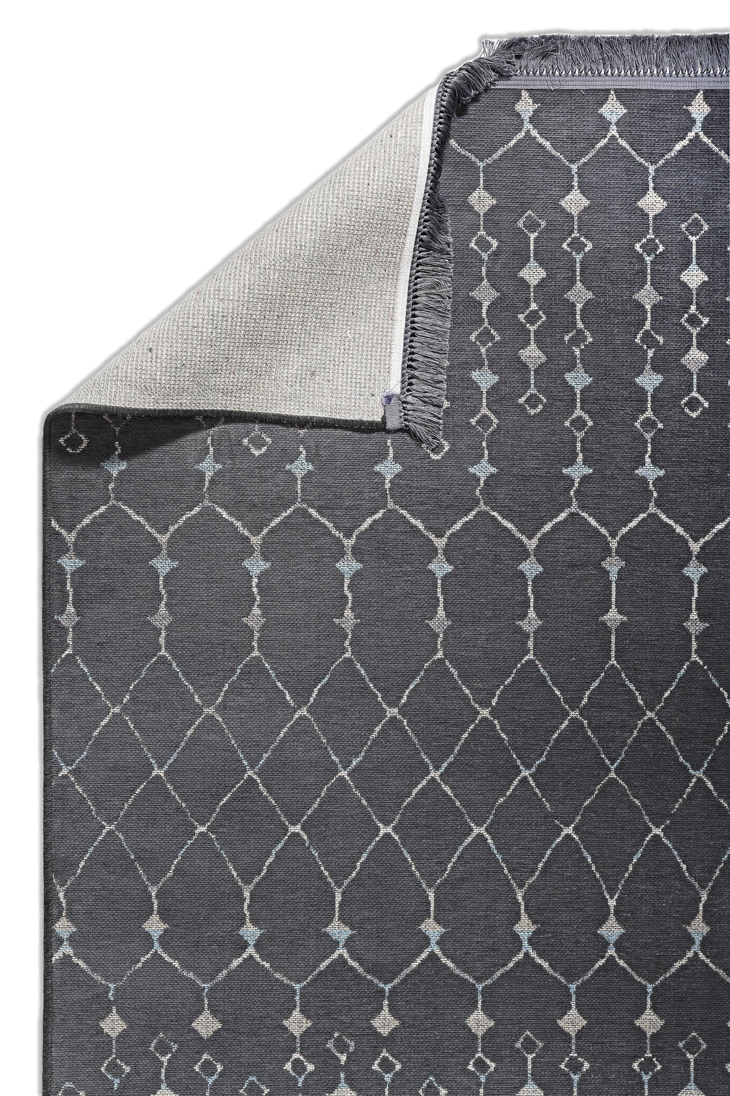 ŞÖNİL MODERN - ANTRASİT Kaymaz Taban Salon Koridor Mutfak Şönil Kilim Dokuma Halı