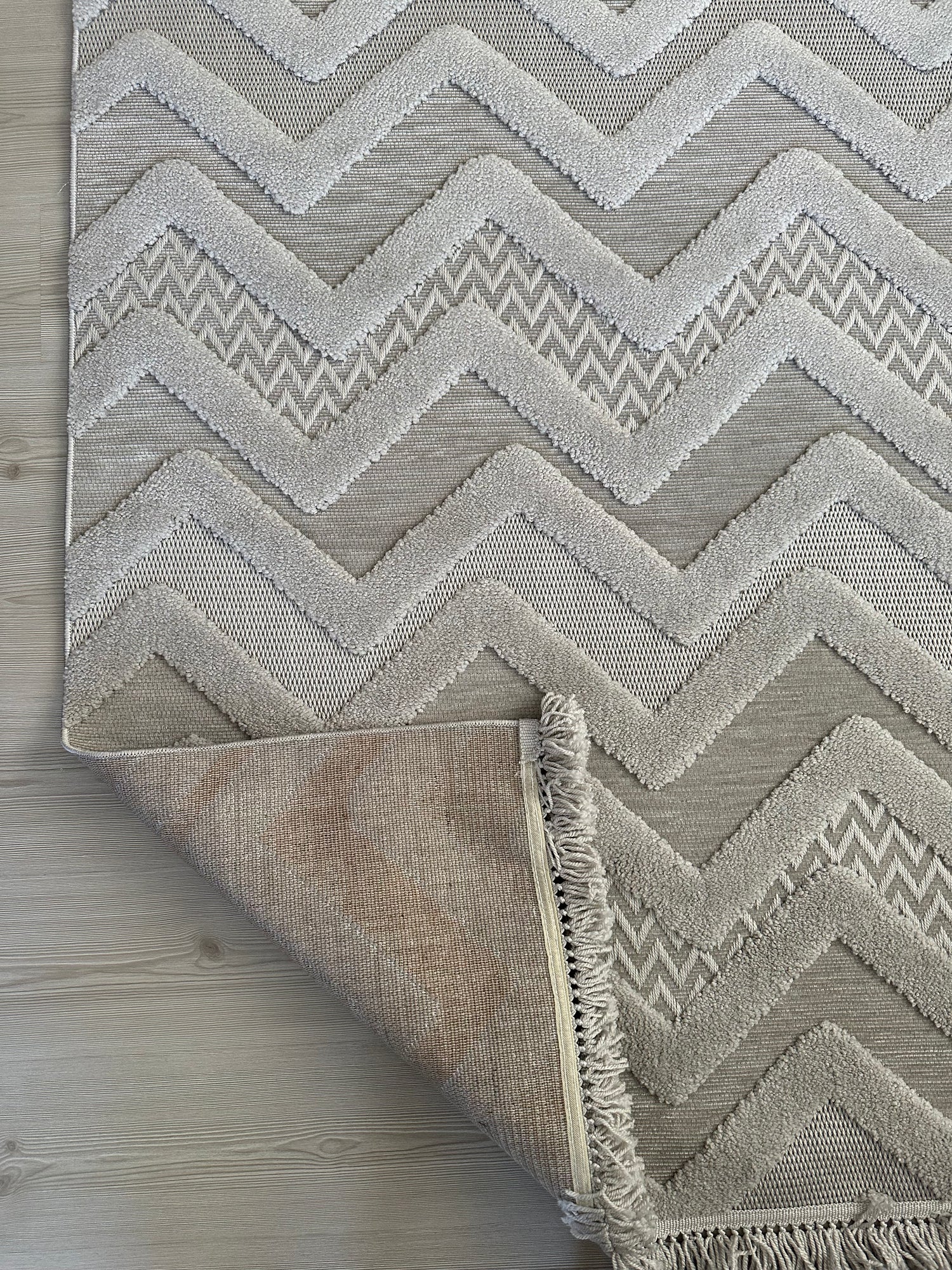 PALERMO L14 GRİ Modern Geometrik Desenli Salon Mutfak Koridor Halısı-KP