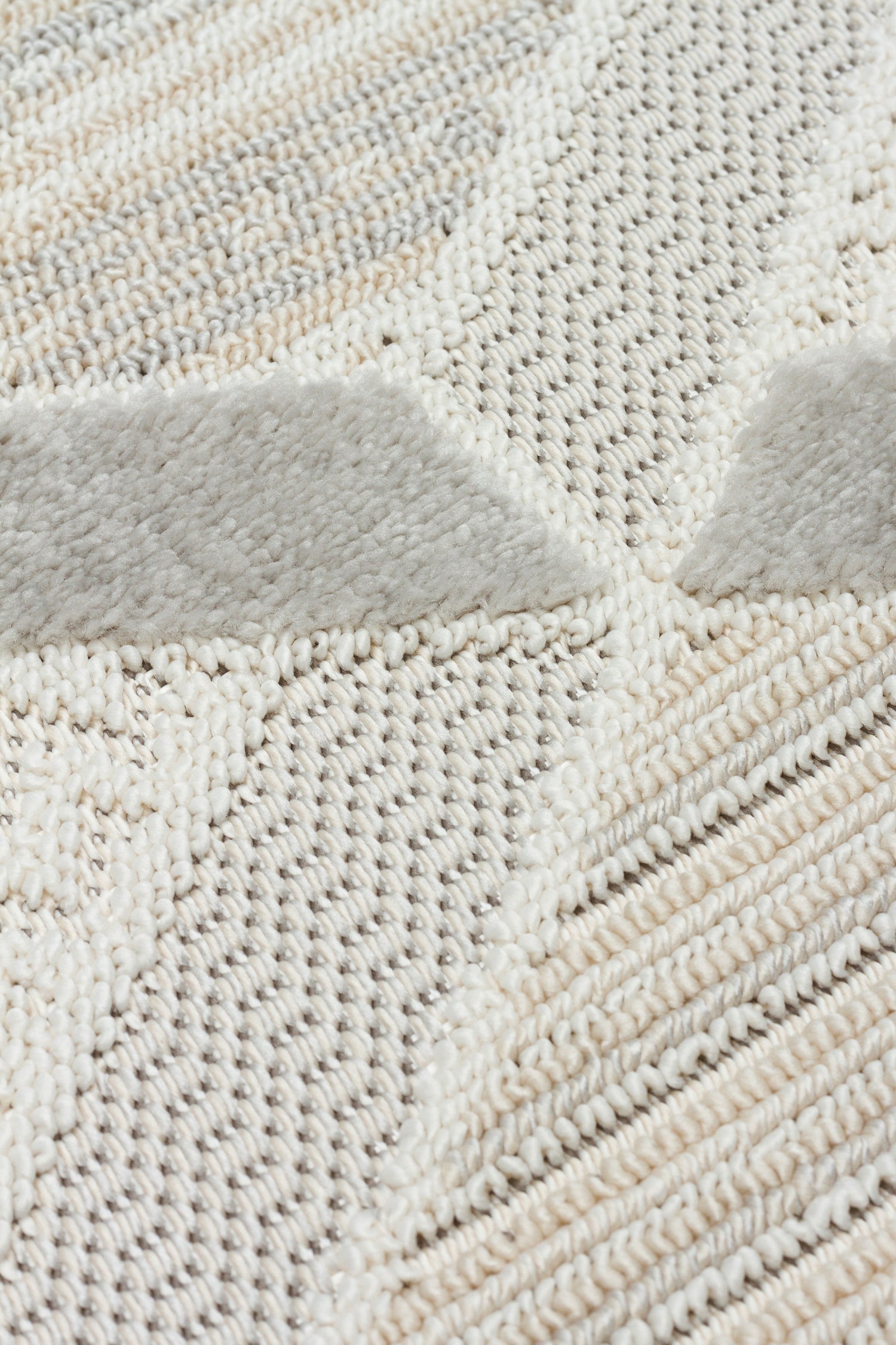 İCON T-PE01-KREM Modern Geometrik Desenli Salon Koridor Mutfak Halısı
