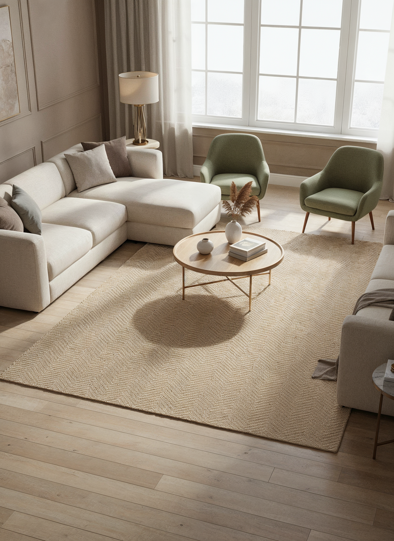 SİSAL EXTRA - VN09 NATURAL BEJ Extra Kalın Jüt Hasır Dokulu Doğal Salon Mutfak Koridor Balkon Halısı