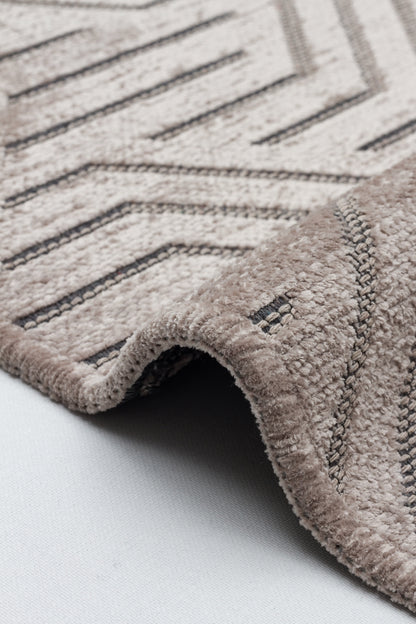 ŞÖNİL PERLA - VİZON Kaymaz Taban Salon Şönil Kilim Dokuma Halı