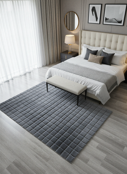 TAVŞAN SAMUR FÜME -  Kaymaz Taban Tavşan Shaggy Yatak Odası Oturma Odası Çocuk Odası Halısı