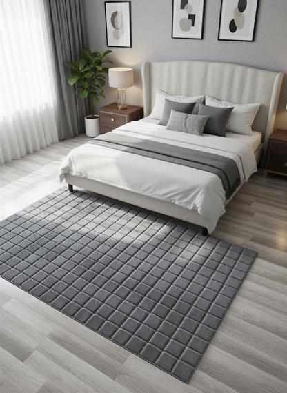 TAVŞAN SAMUR FÜME -  Kaymaz Taban Tavşan Shaggy Yatak Odası Oturma Odası Çocuk Odası Halısı