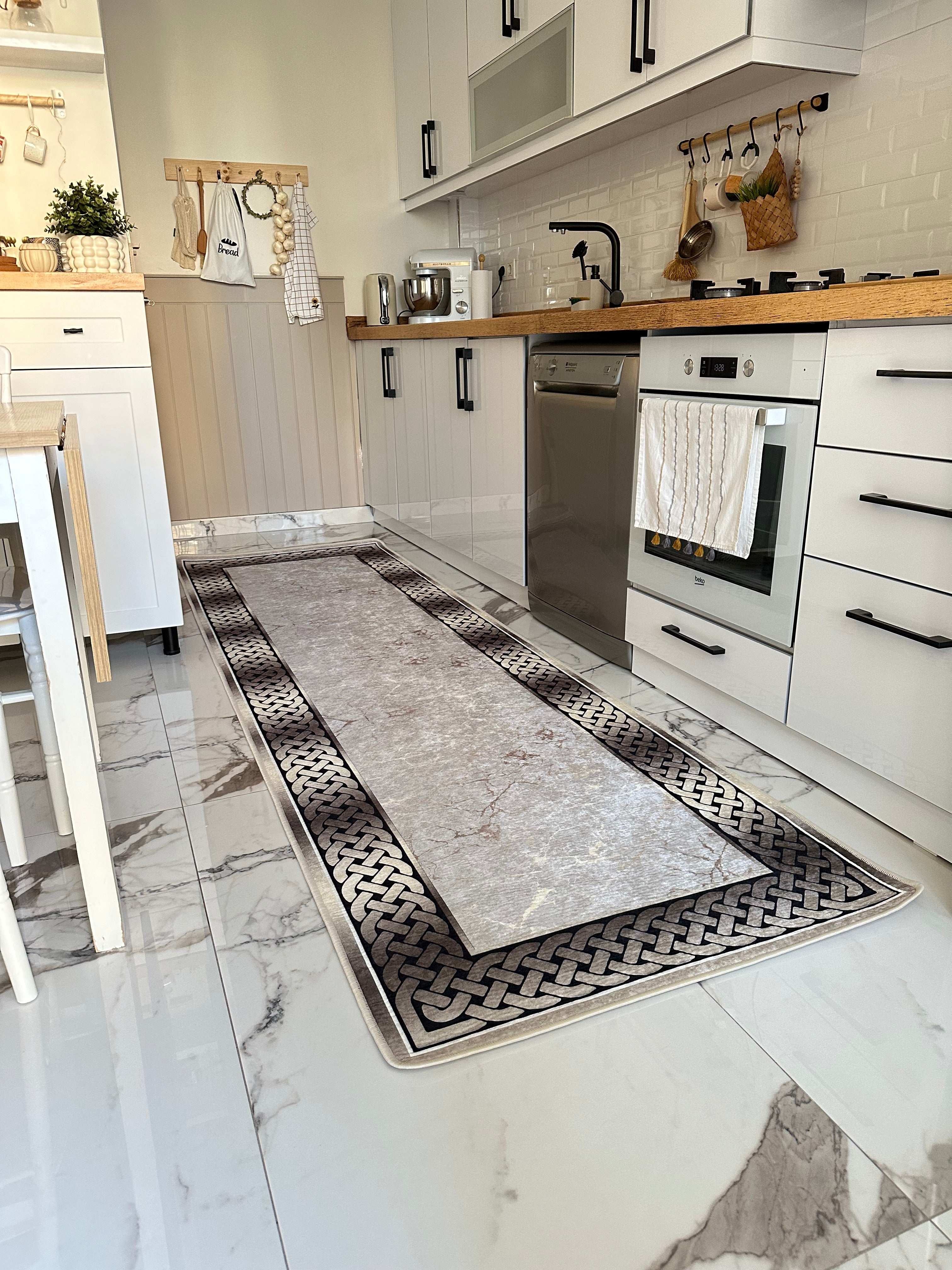 SİNATRA BRİLL VİZON - %100 Pamuk Dokuma Taban Makinede Yıkanabilir Kaymaz Halı