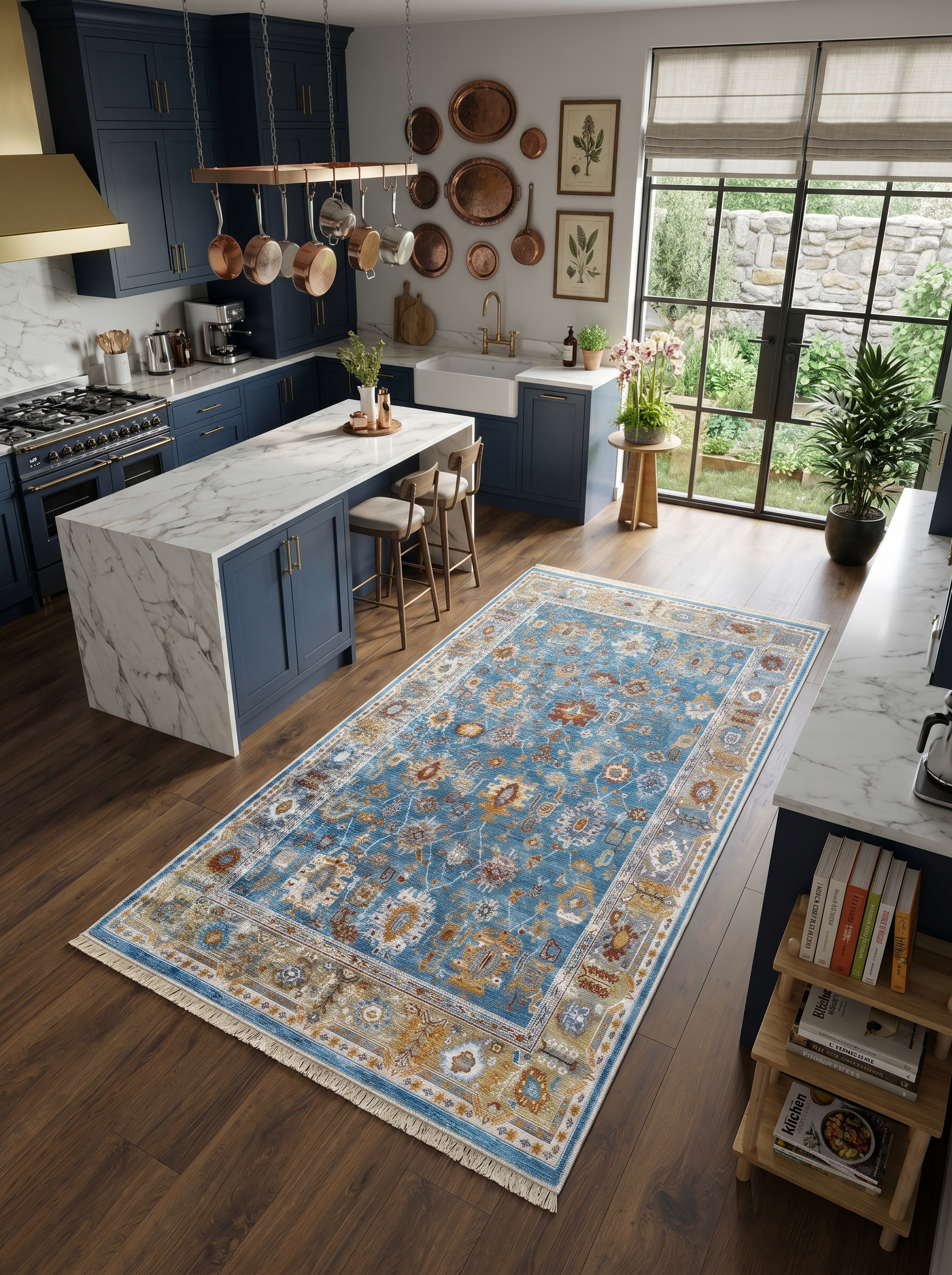 Arte VN016-2 Vintage Klasik Desenli Dekoratif Şönil Halı