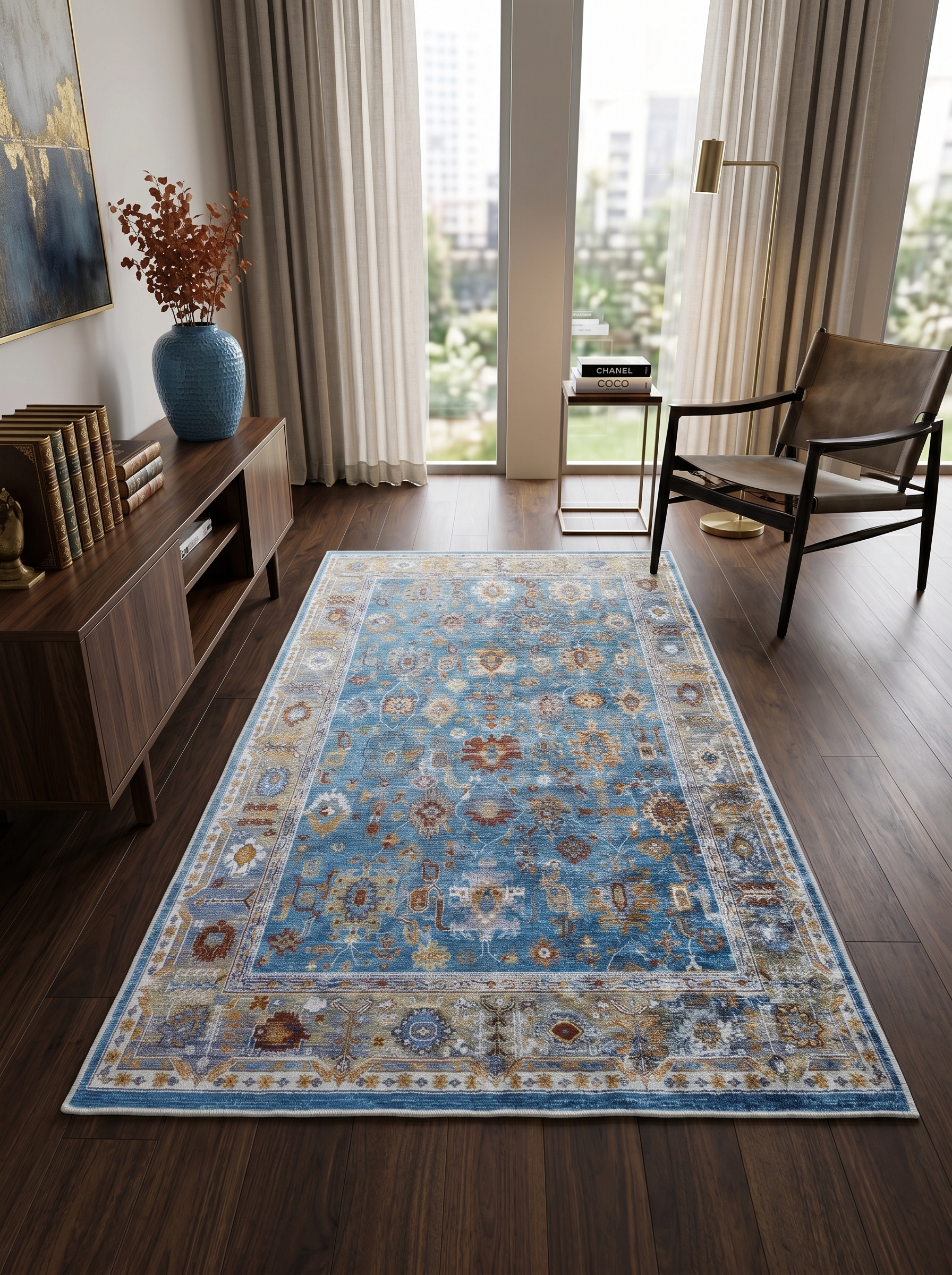 Arte VN016-2 Vintage Klasik Desenli Dekoratif Şönil Halı