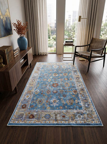 Arte VN016-2 Vintage Klasik Desenli Dekoratif Şönil Halı