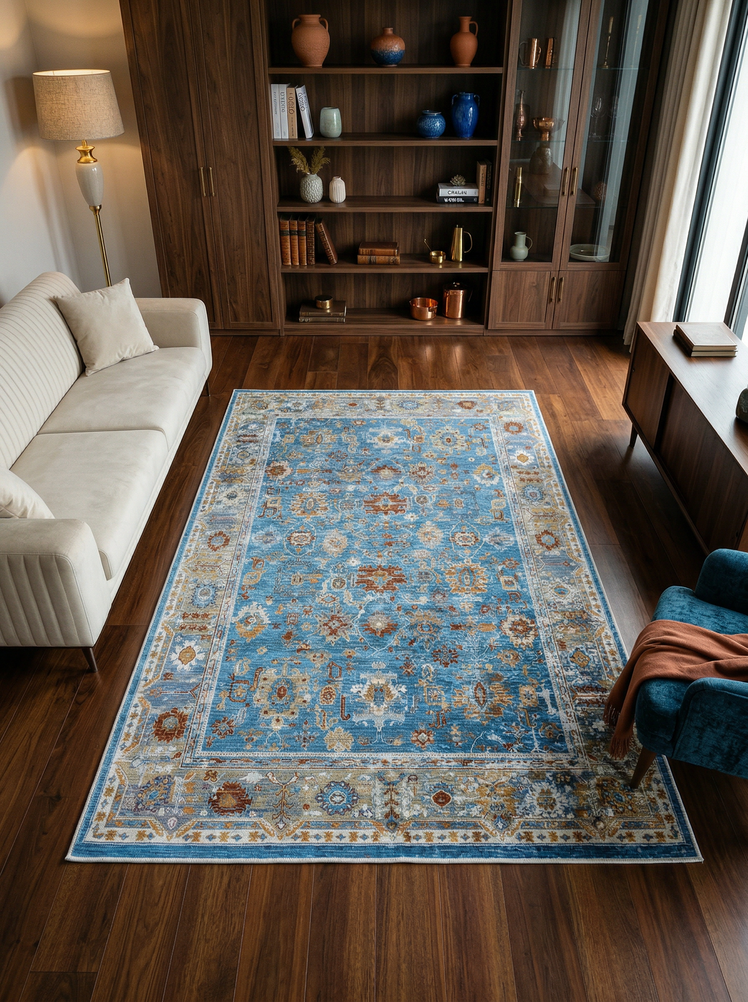 Arte VN016-2 Vintage Klasik Desenli Dekoratif Şönil Halı