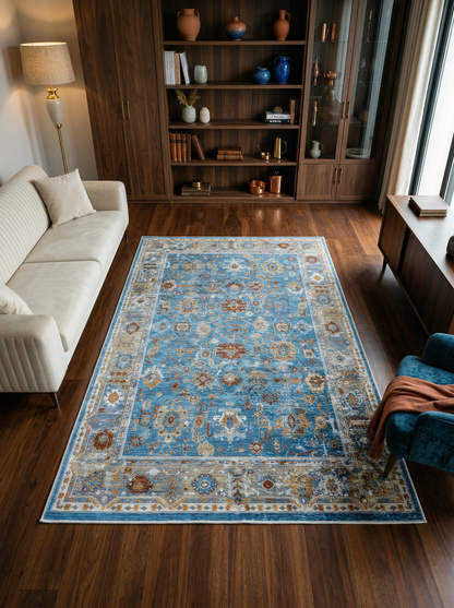 Arte VN016-2 Vintage Klasik Desenli Dekoratif Şönil Halı