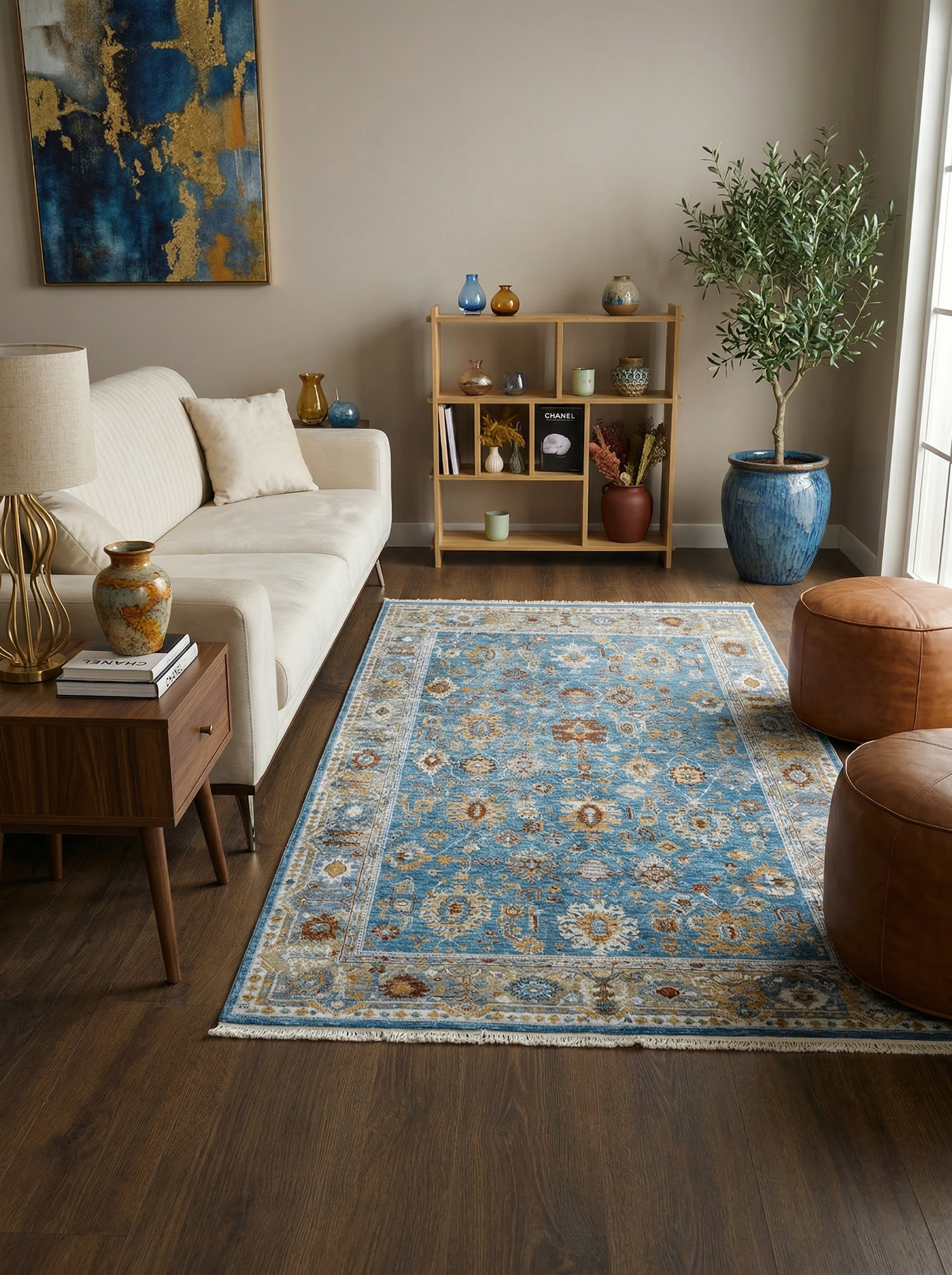 Arte VN016-2 Vintage Klasik Desenli Dekoratif Şönil Halı