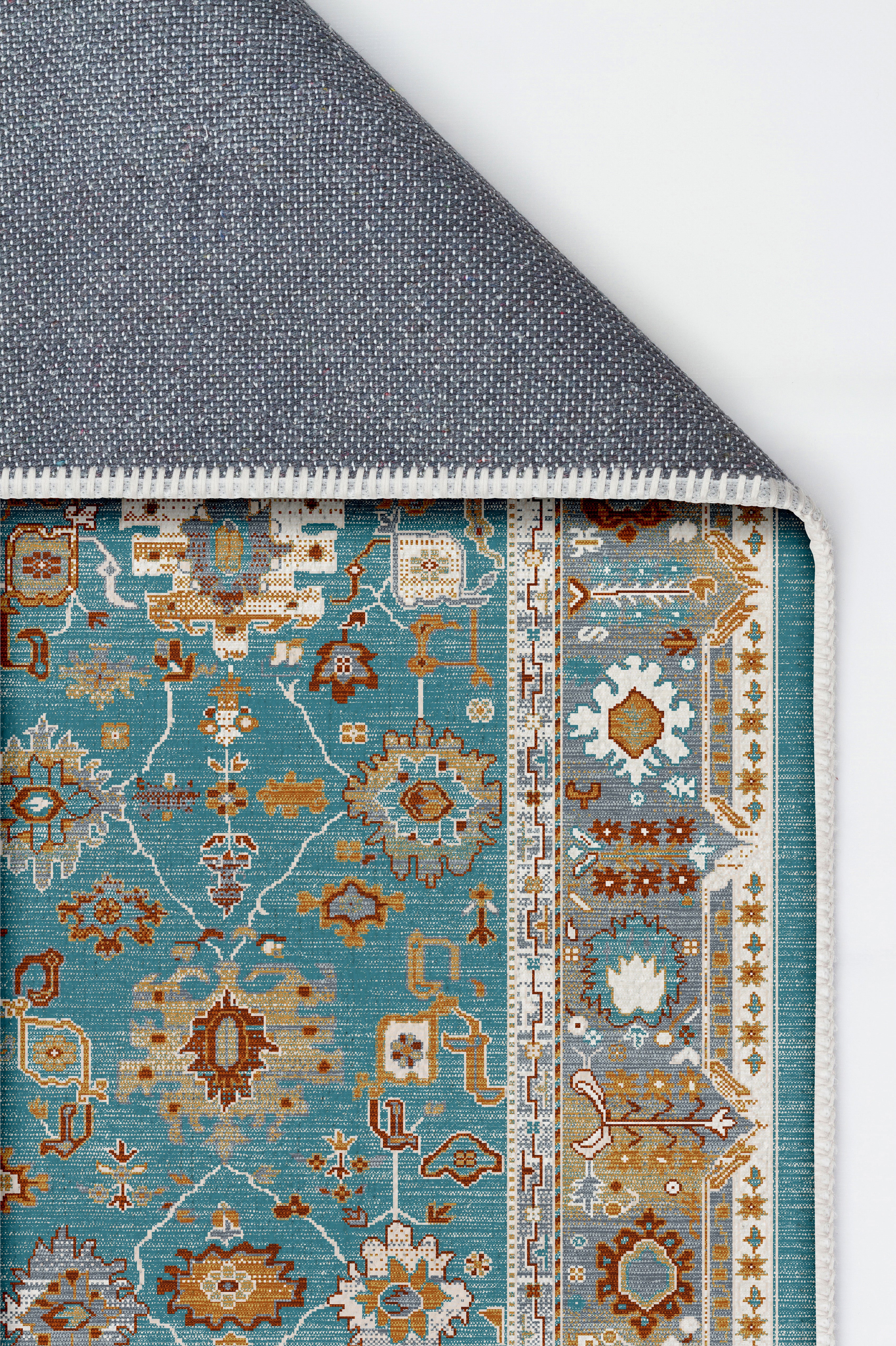 Arte VN016-2 Vintage Klasik Desenli Dekoratif Şönil Halı