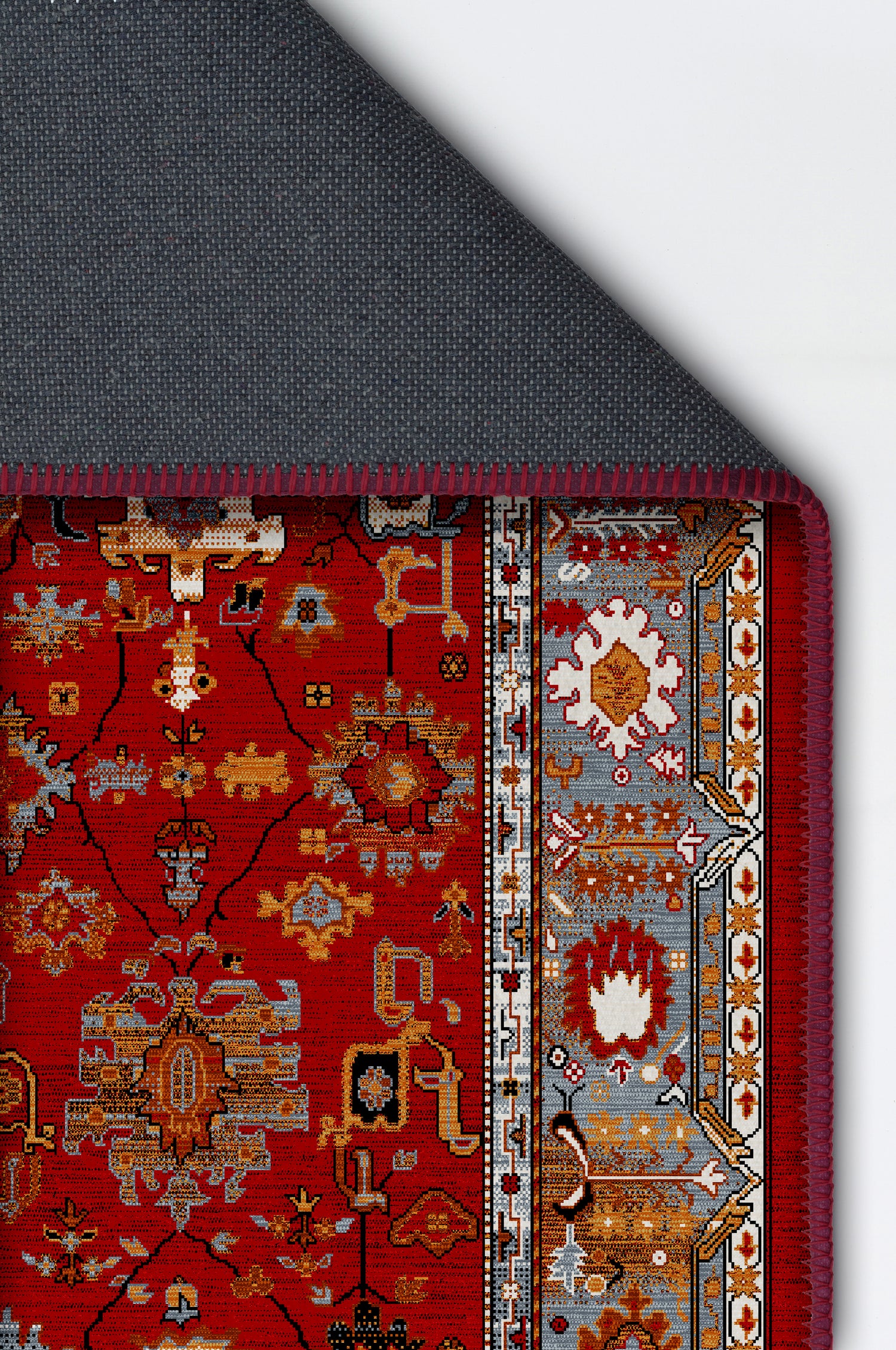 Arte VN016-7 Vintage Klasik Desenli Dekoratif Şönil Halı