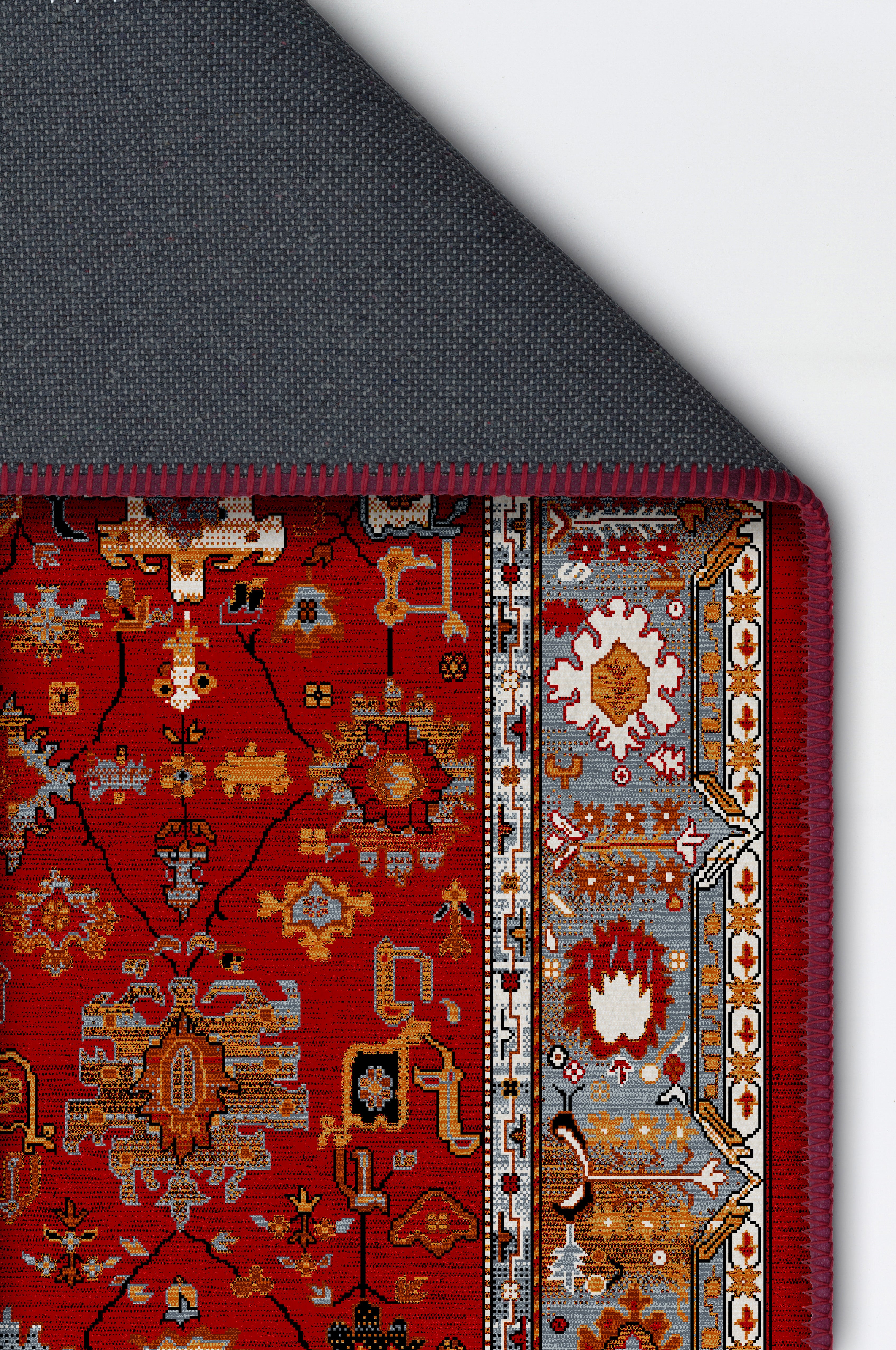 Arte VN016-7 Vintage Klasik Desenli Dekoratif Şönil Halı