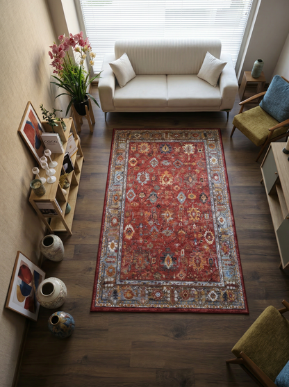 Arte VN016-7 Vintage Klasik Desenli Dekoratif Şönil Halı