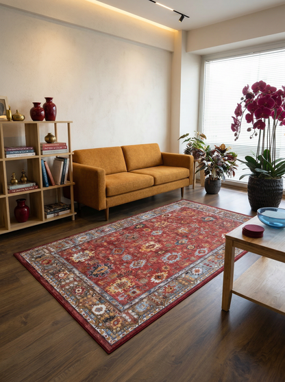 Arte VN016-7 Vintage Klasik Desenli Dekoratif Şönil Halı