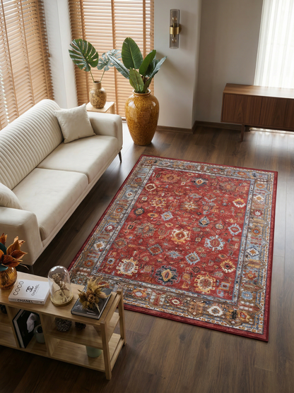 Arte VN016-7 Vintage Klasik Desenli Dekoratif Şönil Halı