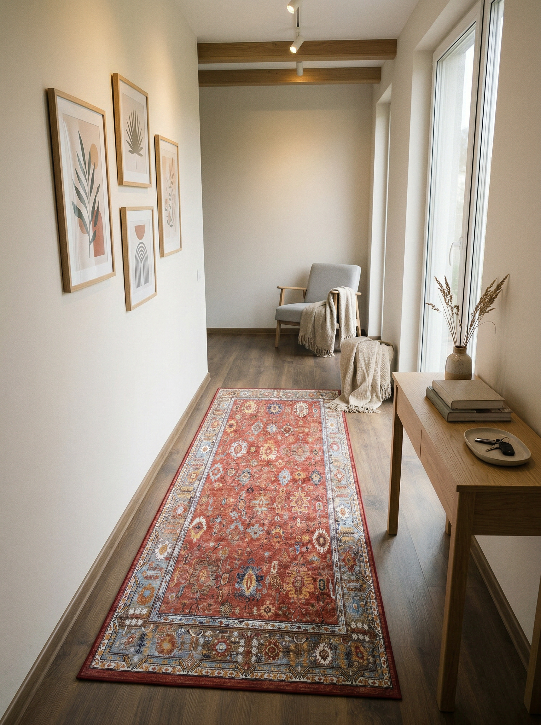 Arte VN016-7 Vintage Klasik Desenli Dekoratif Şönil Halı