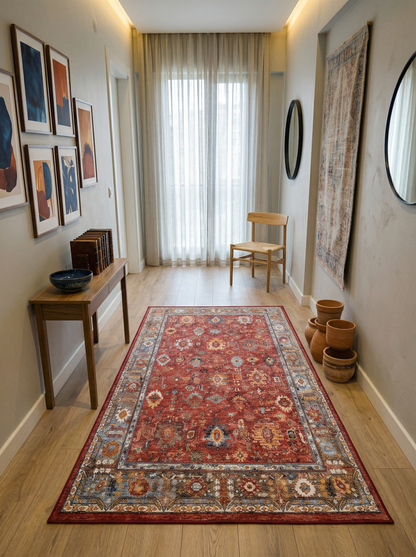 Arte VN016-7 Vintage Klasik Desenli Dekoratif Şönil Halı