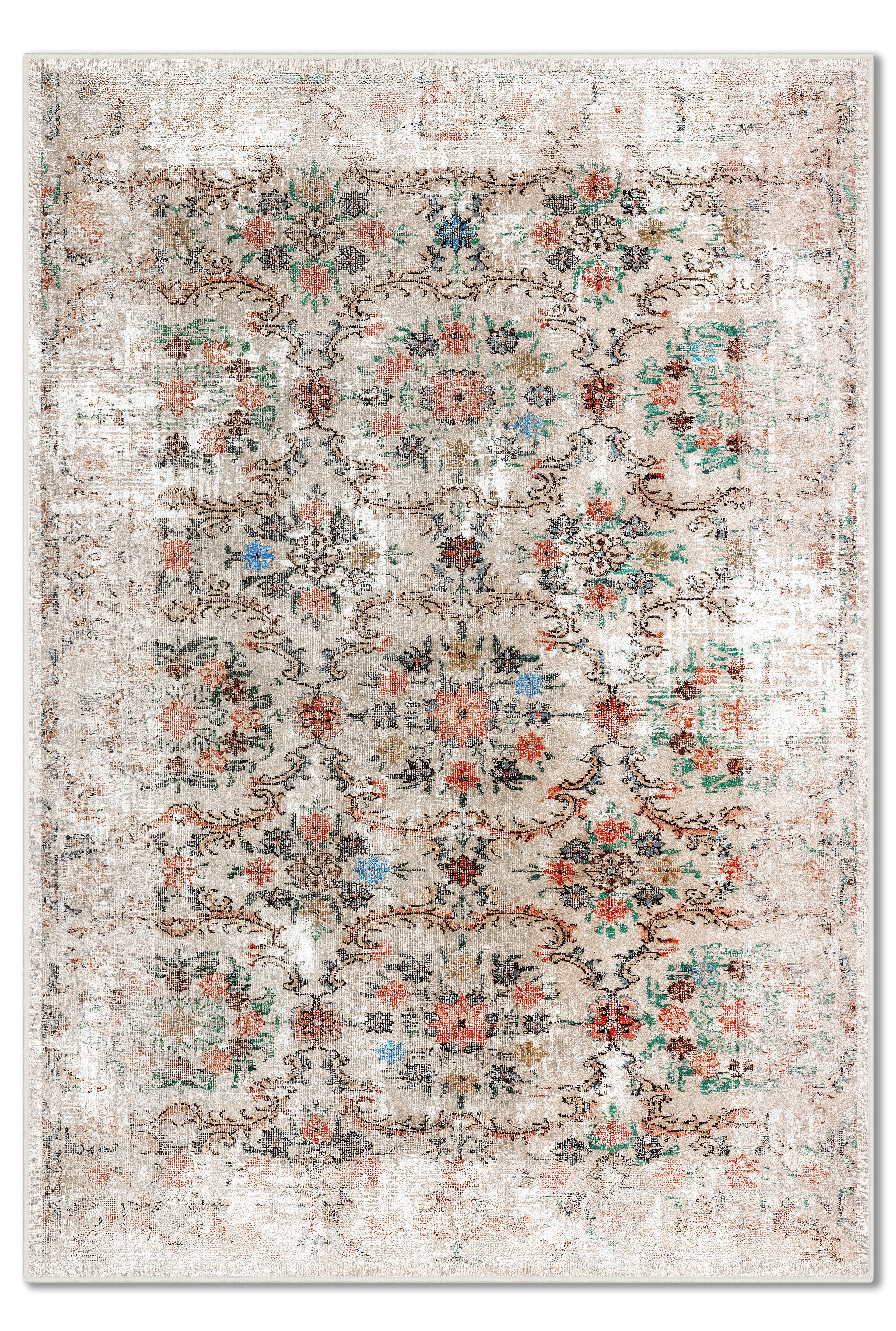 ARTE VN047 Vintage Klasik Desenli Renkli Dekoratif Salon Mutfak Koridor Halısı