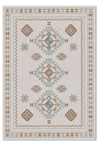 ARTE VN054 İskandinav Geometrik Desenli Renkli Dekoratif Salon Mutfak Koridor Halısı