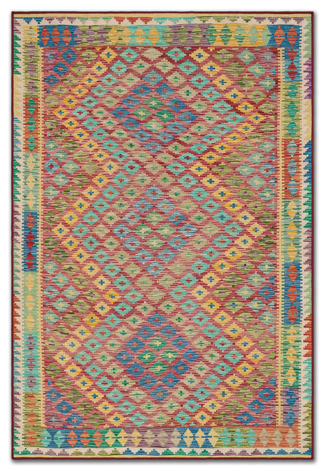 ARTE VN058 Klasik Geometrik Desenli Renkli Dekoratif Salon Mutfak Koridor Halısı