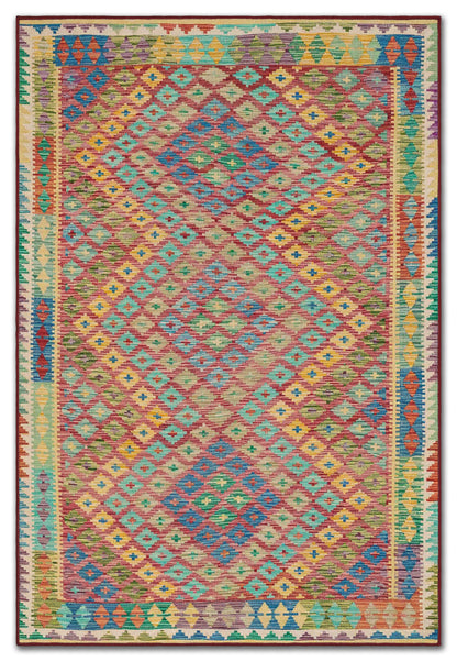 ARTE VN058 Klasik Geometrik Desenli Renkli Dekoratif Salon Mutfak Koridor Halısı