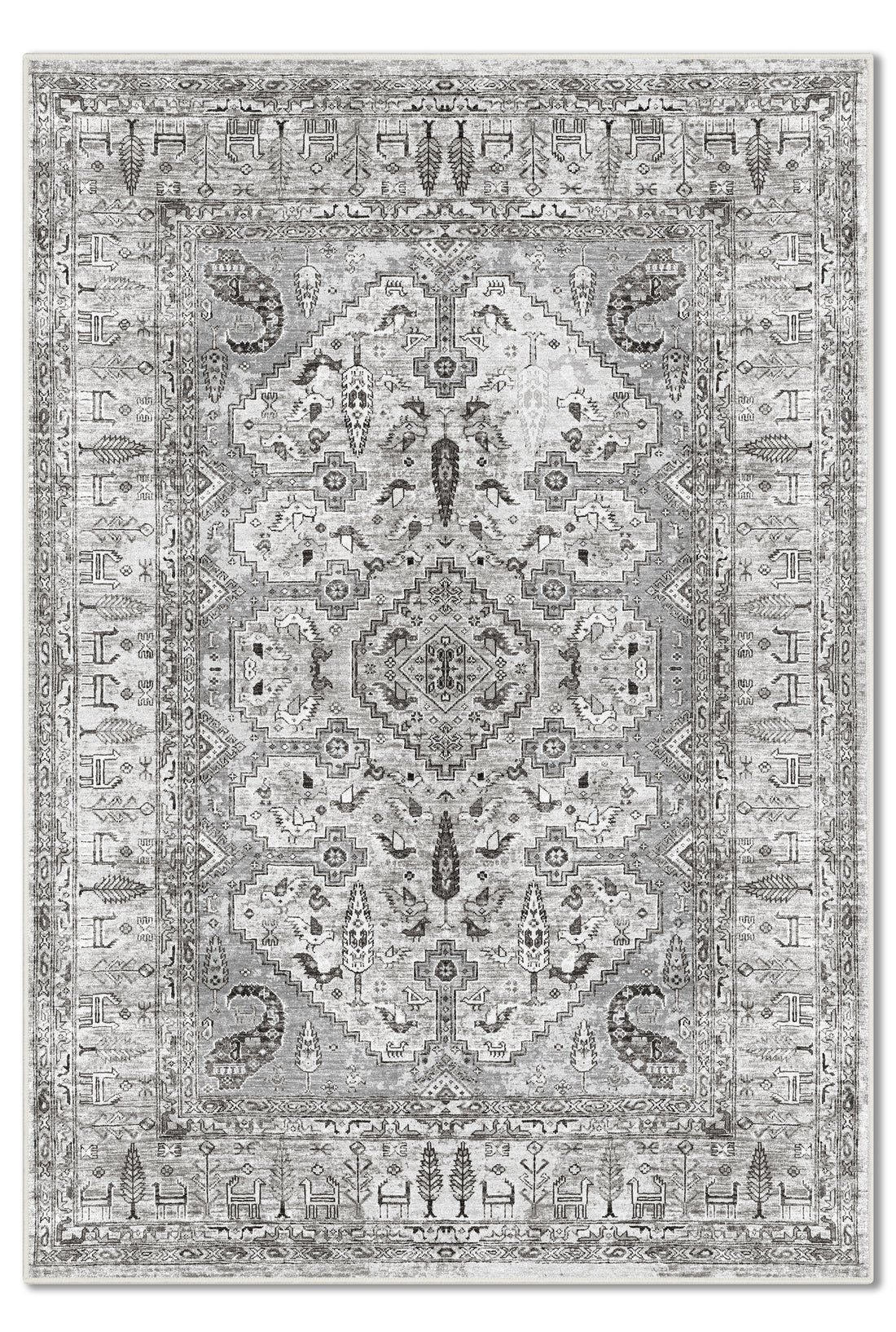 ARTE VN069 Vintage Klasik Desenli Renkli Dekoratif Salon Mutfak Koridor Halısı
