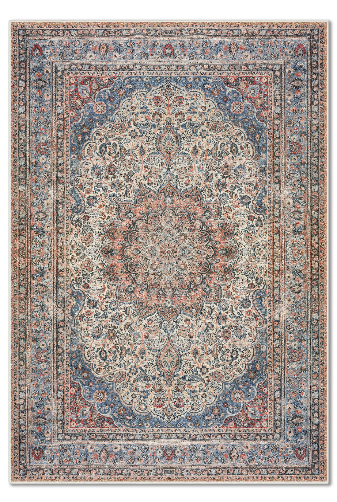 ARTE VN088 Vintage Klasik Desenli Renkli Dekoratif Salon Mutfak Koridor Halısı