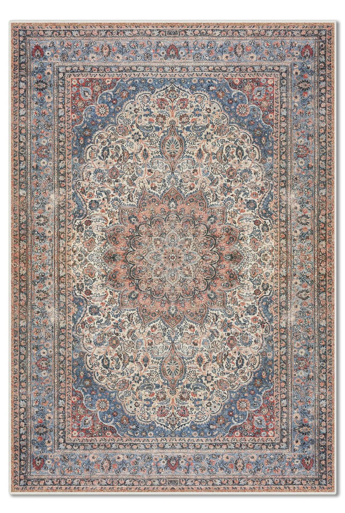 ARTE VN088 Vintage Klasik Desenli Renkli Dekoratif Salon Mutfak Koridor Halısı