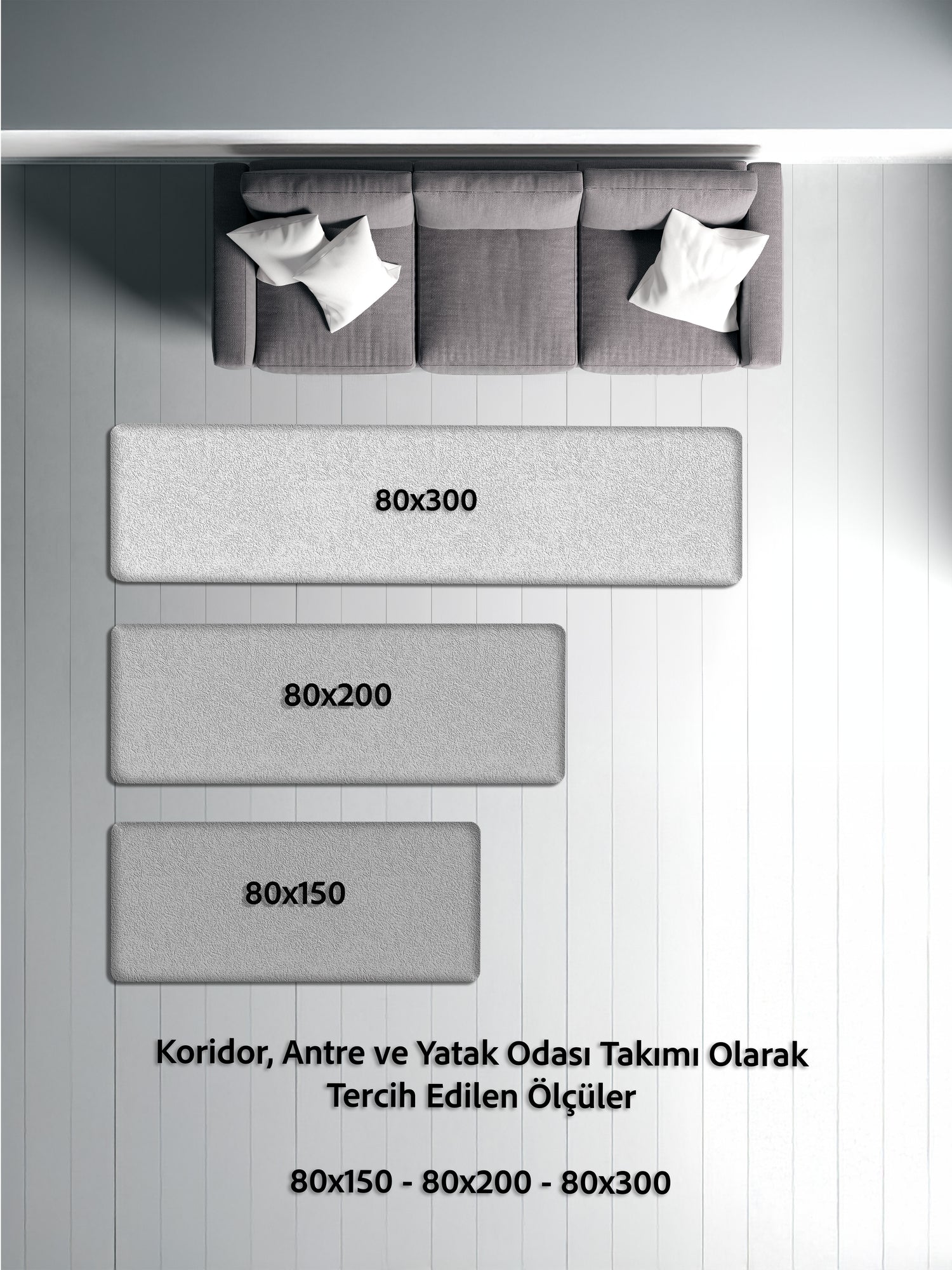 SİSAL-C01611 GRİ Jüt Hasır Dokulu Doğal Salon Mutfak Koridor Balkon Halısı