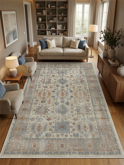 Arte VN001-1 Vintage Klasik Desenli Dekoratif Şönil Halı