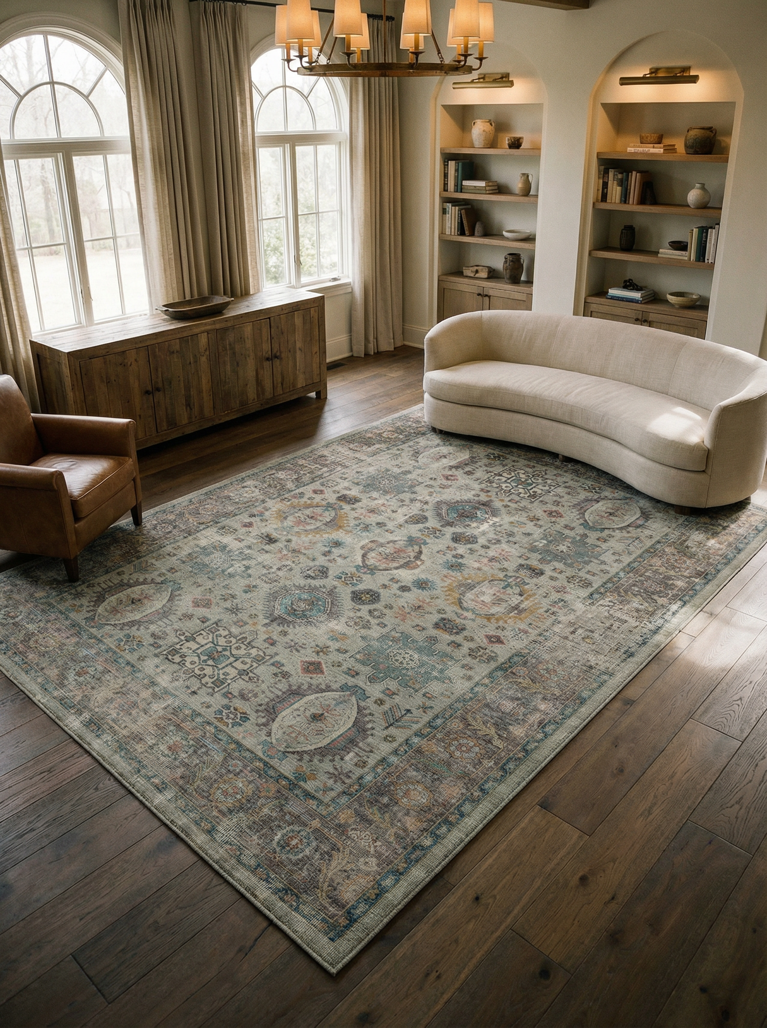 Arte VN001-2 Vintage Klasik Desenli Dekoratif Şönil Halı