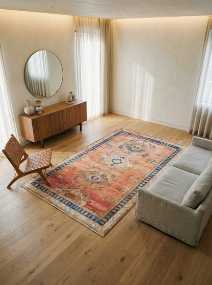 Arte VN005 Vintage Klasik Desenli Dekoratif Şönil Halı