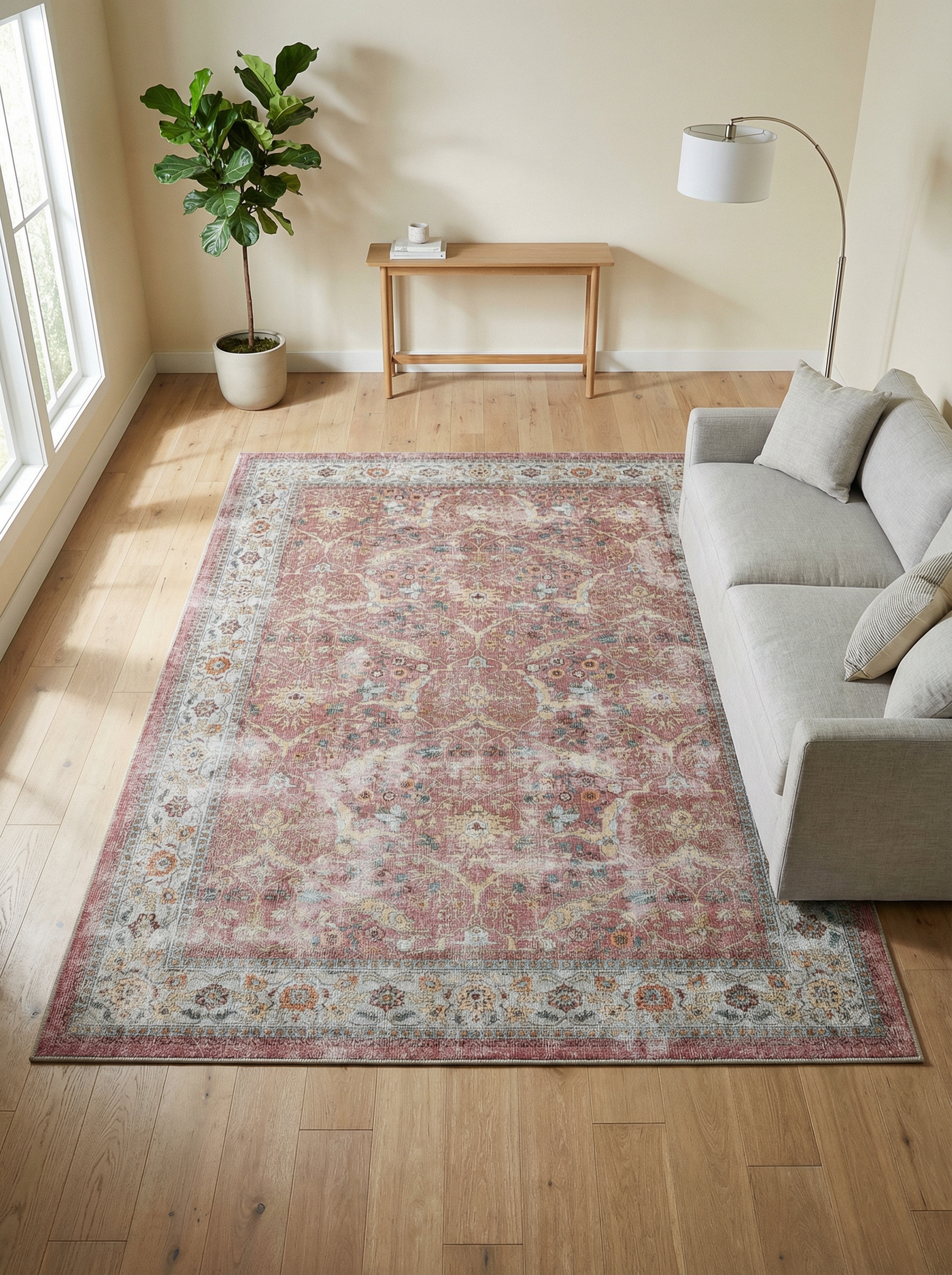 Arte VN007 Vintage Klasik Desenli Dekoratif Şönil Halı