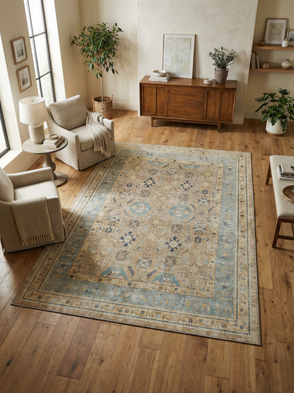 Arte VN008-2 Vintage Klasik Desenli Dekoratif Şönil Halı