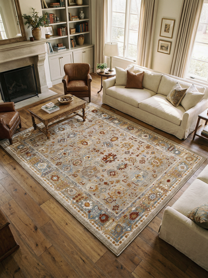 Arte VN016 Vintage Klasik Desenli Dekoratif Şönil Halı