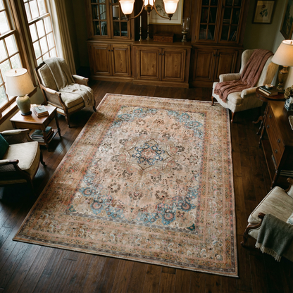 Arte VN019 Vintage Klasik Desenli Dekoratif Şönil Halı