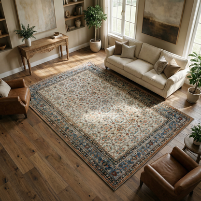 Arte VN020 Vintage Klasik Desenli Dekoratif Şönil Halı