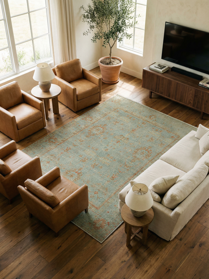 Arte VN025 Vintage Klasik Desenli Dekoratif Şönil Halı