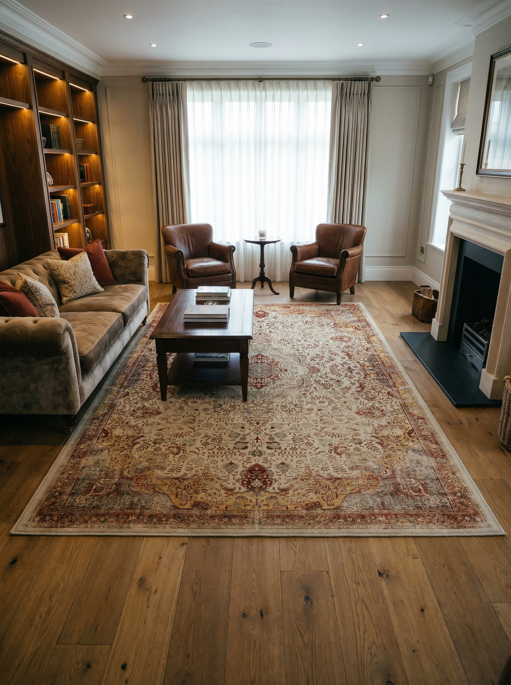 Arte VN030 Vintage Klasik Desenli Dekoratif Şönil Halı