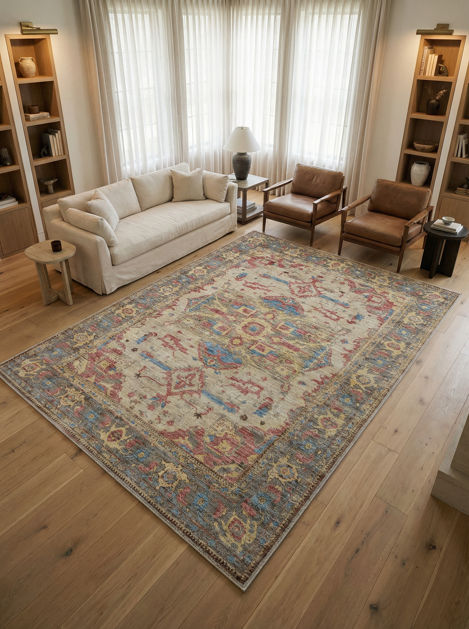 Arte VN032 Vintage Klasik Desenli Dekoratif Şönil Halı