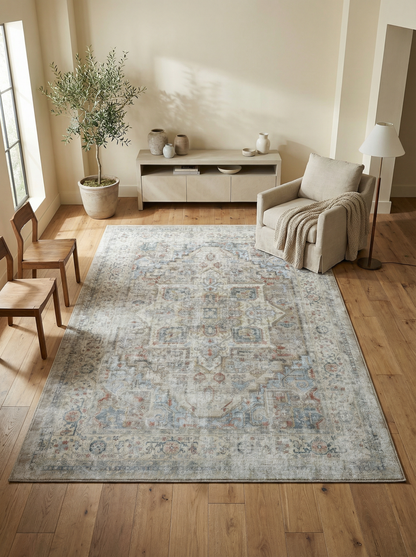 Arte VN033-3 Vintage Klasik Desenli Dekoratif Şönil Halı