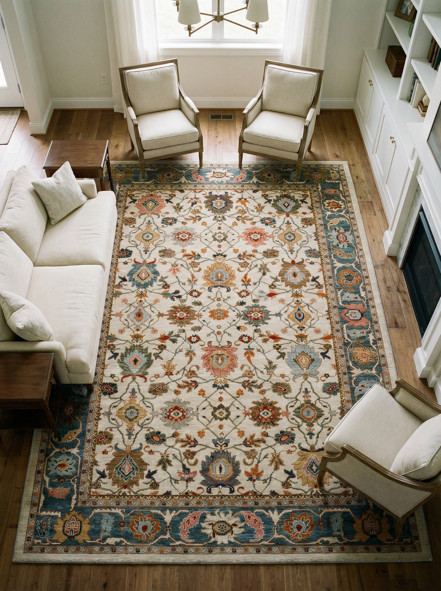 Arte VN038 Vintage Klasik Desenli Dekoratif Şönil Halı