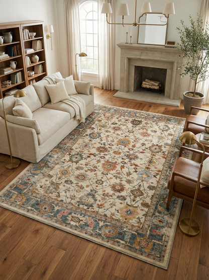 Arte VN039 Vintage Klasik Desenli Dekoratif Şönil Halı